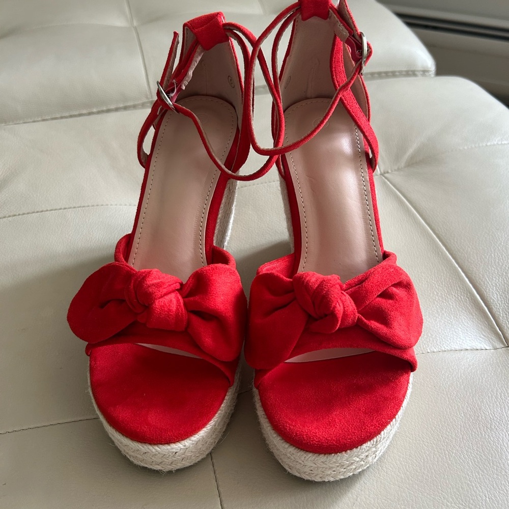 Red Bow Women's Sandals